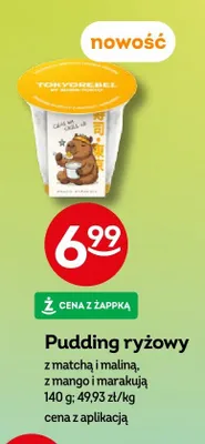 Pudding ryżowy Tokyorebel z matchą i maliną promocja w Żabka