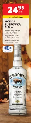 Wódka Żubrówka Biała promocja w Stokrotka