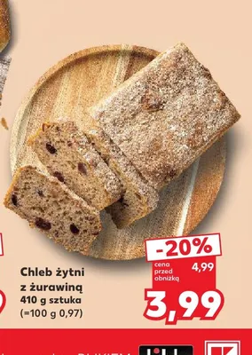 Chleb żytni z żurawiną promocja w Kaufland