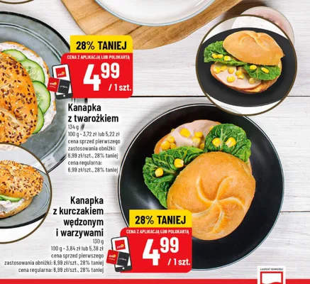 Kanapka z kurczakiem wędzonym i warzywami promocja w POLOmarket