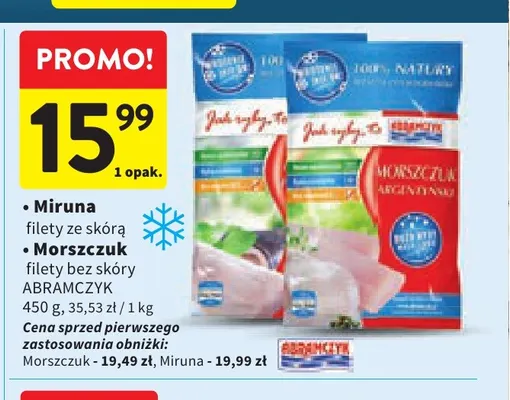 Miruna filety ze skórą Abramczyk promocja w Intermarche