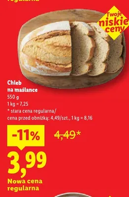 Chleb na maślance promocja w Lidl