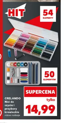 Nici do szycia i przybory krawieckie Crelando promocja w Kaufland