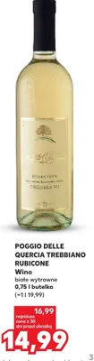 Wino białe wytrawne Quercia Trebbiano Rubicone promocja w Kaufland