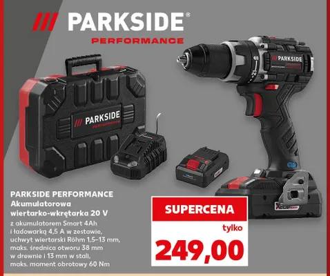 Akumulatorowa wiertarko-wkrętarka 20V Parkside Performance promocja w Kaufland
