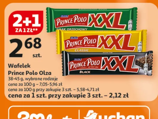 Wafelek Prince Polo Olza, 2+1 promocja w Auchan