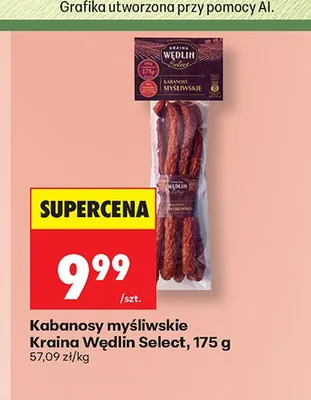 Kabanosy myśliwskie Kraina Wędlin Select promocja w Biedronka