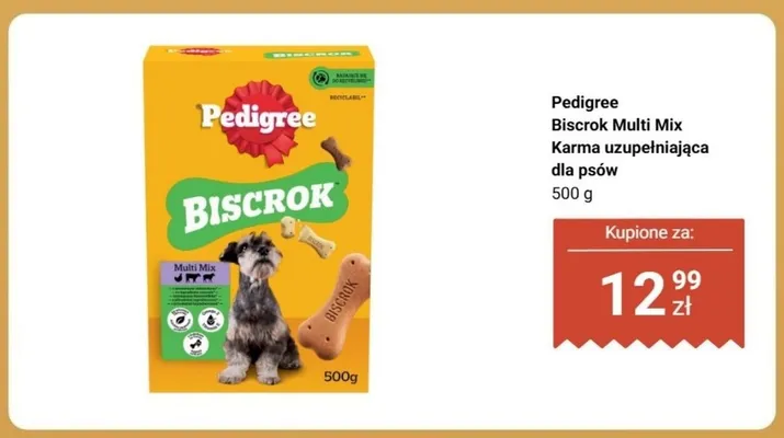 Karma uzupełniająca dla psów Pedigree Biscrok Multi Mix promocja w Biedronka