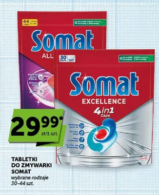 Kapsułki do zmywarki Somat Excellence 4in1 promocja w Euro Sklep