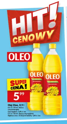 Olej rzepakowy Oleo promocja w Twój Market
