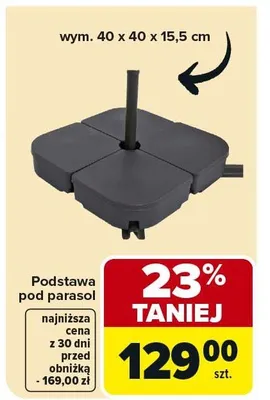 Podstawa pod parasol promocja w Carrefour
