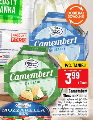 Ser Camembert naturalny Mleczna Polana promocja w POLOmarket