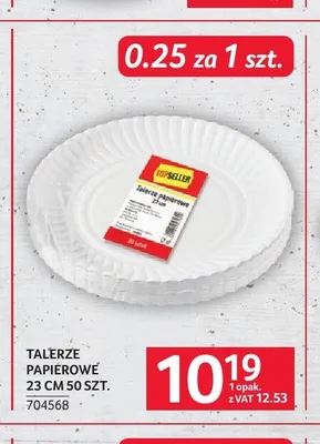Talerze papierowe 23cm Topseller promocja w Selgros
