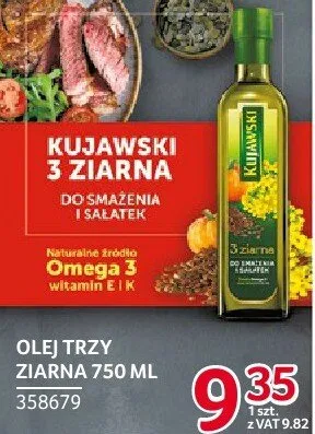 Olej trzy ziarna Kujawski 750ml promocja w Selgros