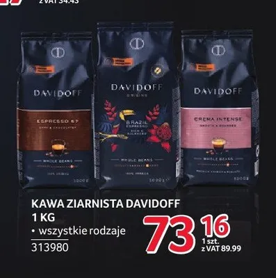 Kawa ziarnista Davidoff promocja w Selgros