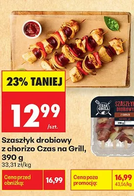 Szaszłyk drobiowy z chorizo Czas na Grill promocja w Biedronka