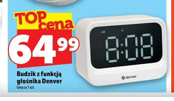 Budzik z funkcją głośnika Denver promocja w TOPAZ