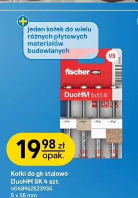Kołki do gk stalowe DuoHM Sk 5x55 mm Fischer promocja w Castorama