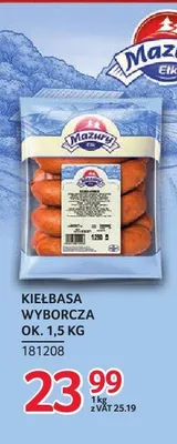 Kiełbasa wyborcza Mazury promocja w Selgros