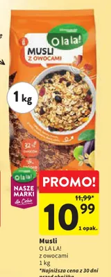 Musli O la la! z owocami promocja w Intermarche