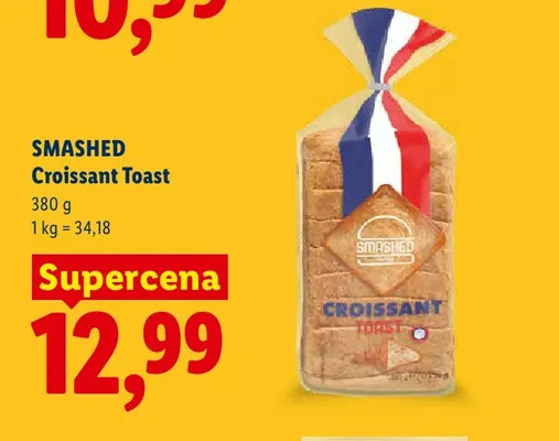 Chleb tostowy Smashed Croissant Toast promocja w Lidl