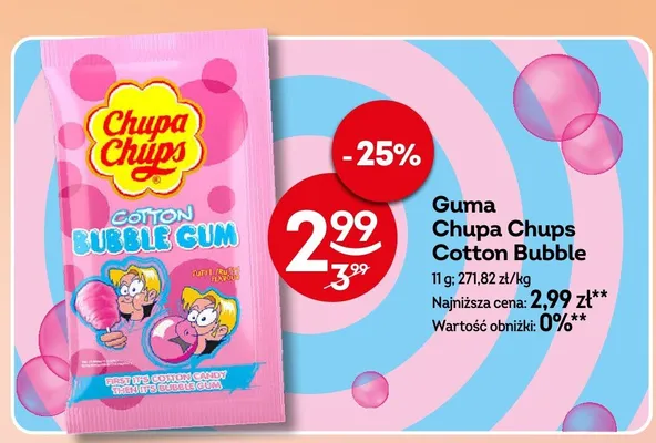 Guma Chupa Chups Cotton Bubble promocja w Żabka