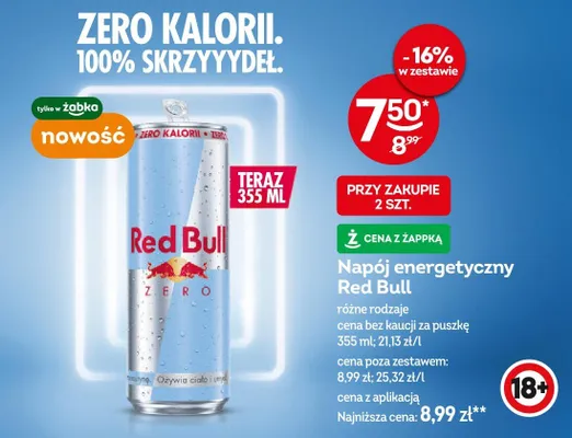 Napój energetyczny Red Bull różne rodzaje promocja w Żabka