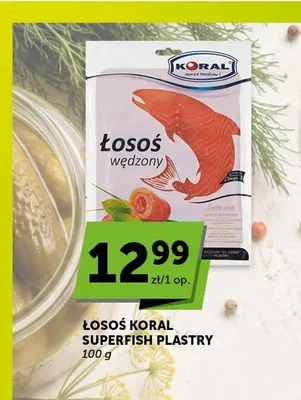 Łosoś wędzony Koral Superfish plastry promocja w Euro Sklep
