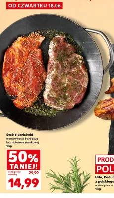 Stek z karkówki w marynacie ziołowo-czosnkowej promocja w Kaufland