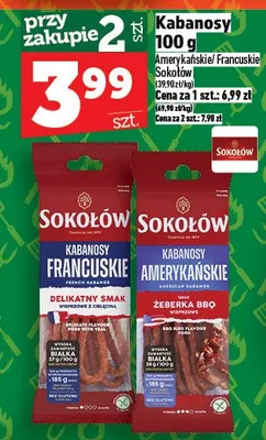 Kabanosy 100g promocja w TOPAZ