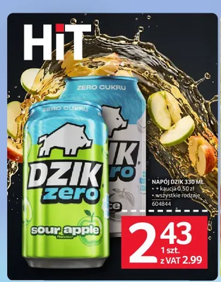 Napój Dzik Zero promocja w Selgros