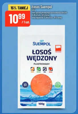 Łosoś wędzony plastrowany Suempol promocja w POLOmarket