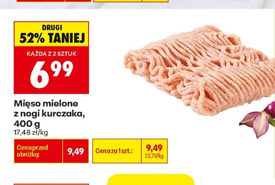Mięso mielone z nogi kurczaka Kraina Mięs promocja w Biedronka