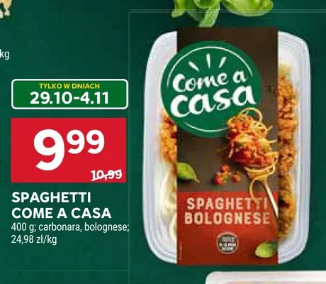 Spaghetti Come a Casa bolognese promocja w Stokrotka