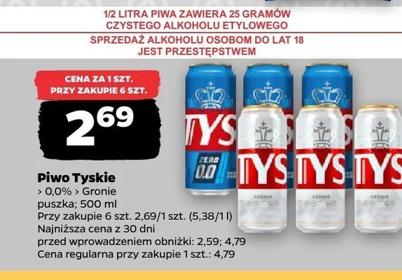 Piwo Tyskie Gronie promocja w Netto