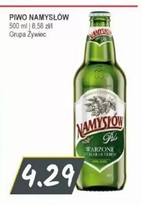 Piwo Namysłów Pils promocja w Słoneczko