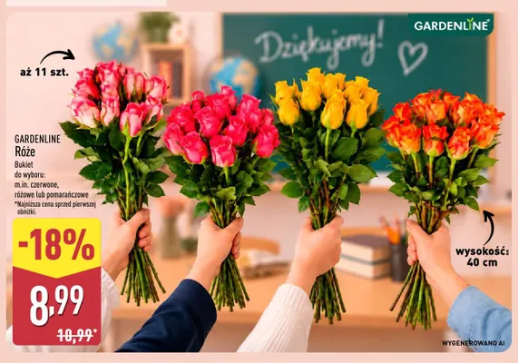 Bukiet róż Gardenline promocja w Aldi