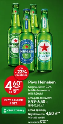 Piwo Heineken Original promocja w Żabka