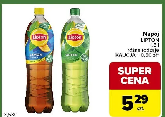 Napój Lipton Ice Tea Green promocja w Carrefour Express
