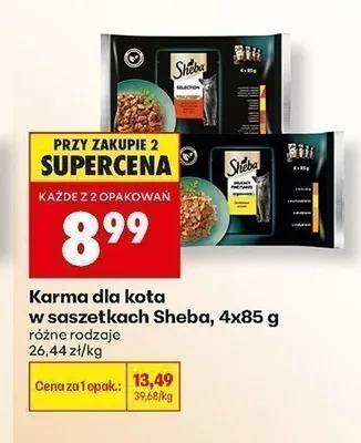 Karma dla kota w saszetkach Sheba promocja w Biedronka