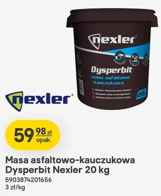 Masa asfaltowo-kauczukowa Dysperbit Nexler promocja w Castorama