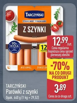 Parówki z szynki promocja w Aldi