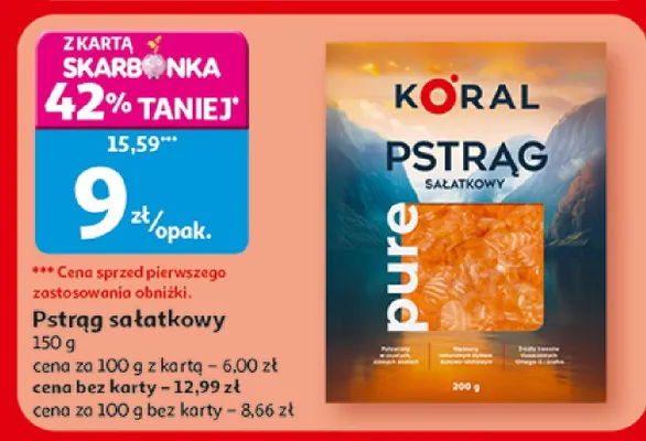 Pstrąg sałatkowy Koral promocja w Auchan