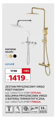 Zestaw prysznicowy Cersanit Virgo podtynkowy promocja w Komfort