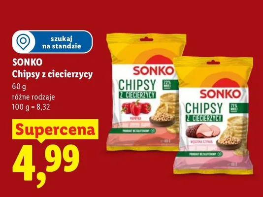 Chipsy z ciecierzycy promocja w Lidl