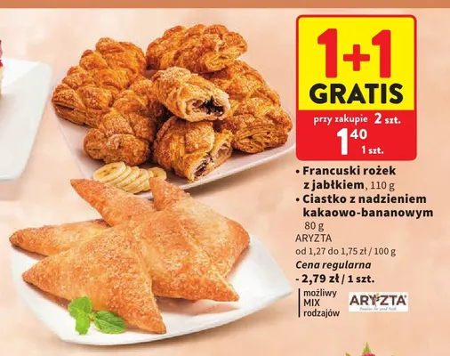 Francuski rożek z jabłkiem Aryzta promocja w Intermarche