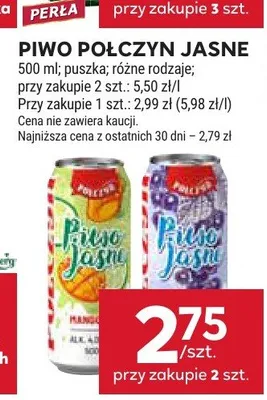 Piwo Połczyn Jasne promocja w Stokrotka