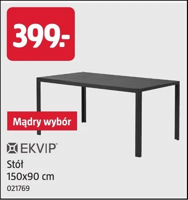 Stół ogrodowy Ekvip 150x90cm promocja w Jula