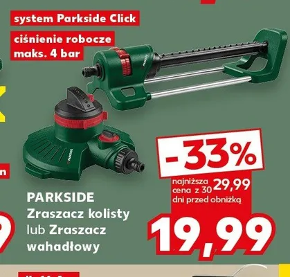 Zraszacz wahadłowy Parkside promocja w Kaufland