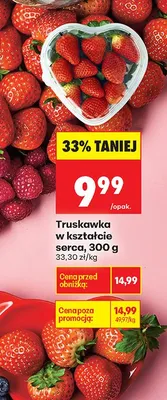 Truskawka w kształcie serca promocja w Biedronka